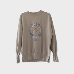 NEW Abercrombie & Fitch Grateful Dead Split-Hem Crew Neck Sweatshirt
